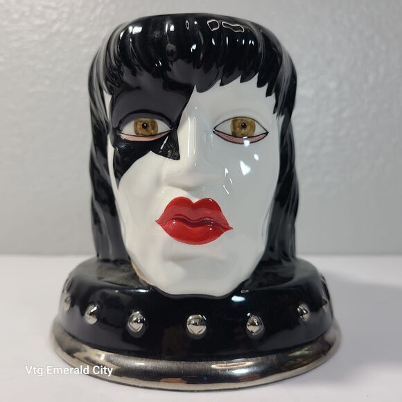 Vtg Kiss The STARCHILD Ceramic Face Mug By Spencer 2002 X Large Coffee Cup 3D - Picture 1 of 16